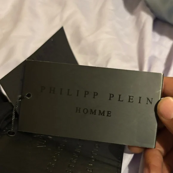 Philipp Plein Black T-Shirt with Orange Accent